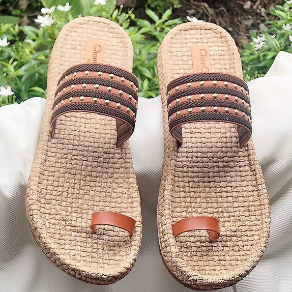 Handmade sandals in 3 colors, chocolate brown